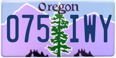 OR license plate 075IWY