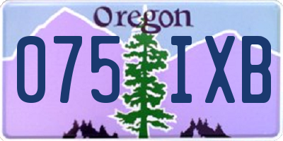 OR license plate 075IXB
