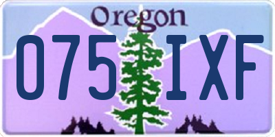 OR license plate 075IXF