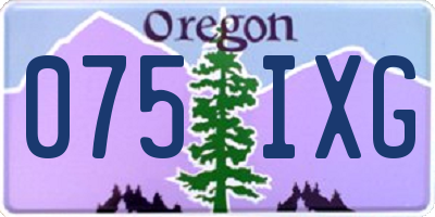 OR license plate 075IXG