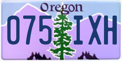 OR license plate 075IXH