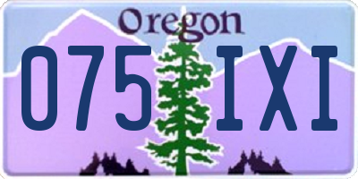 OR license plate 075IXI