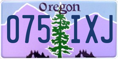 OR license plate 075IXJ