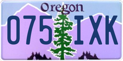 OR license plate 075IXK