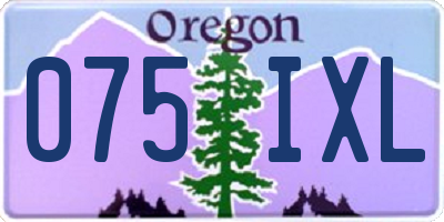 OR license plate 075IXL