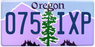OR license plate 075IXP