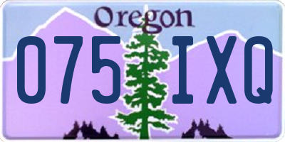 OR license plate 075IXQ