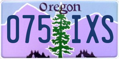 OR license plate 075IXS