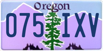 OR license plate 075IXV