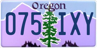 OR license plate 075IXY