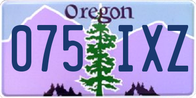 OR license plate 075IXZ