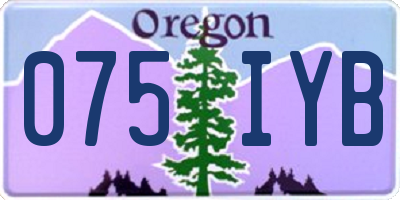 OR license plate 075IYB