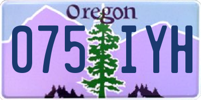 OR license plate 075IYH