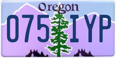 OR license plate 075IYP