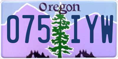 OR license plate 075IYW