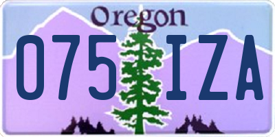 OR license plate 075IZA