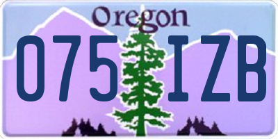 OR license plate 075IZB