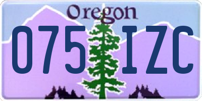 OR license plate 075IZC
