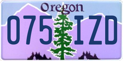 OR license plate 075IZD