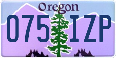 OR license plate 075IZP