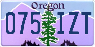 OR license plate 075IZT
