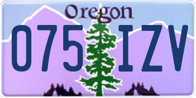 OR license plate 075IZV