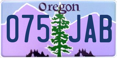 OR license plate 075JAB