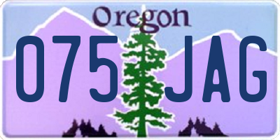 OR license plate 075JAG