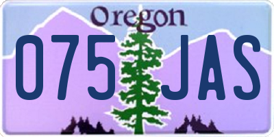OR license plate 075JAS