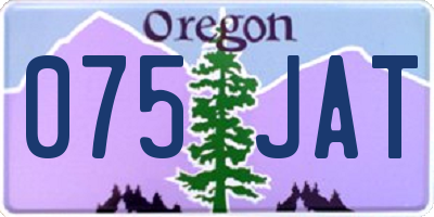 OR license plate 075JAT