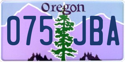 OR license plate 075JBA