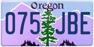 OR license plate 075JBE