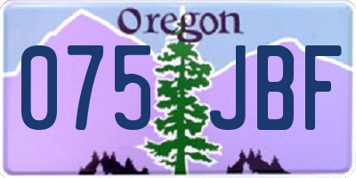 OR license plate 075JBF
