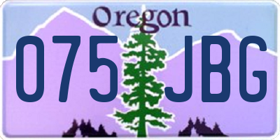 OR license plate 075JBG
