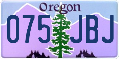 OR license plate 075JBJ