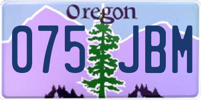 OR license plate 075JBM