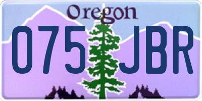 OR license plate 075JBR