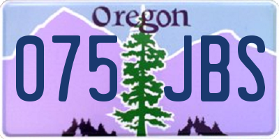 OR license plate 075JBS