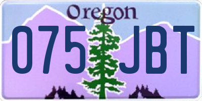 OR license plate 075JBT