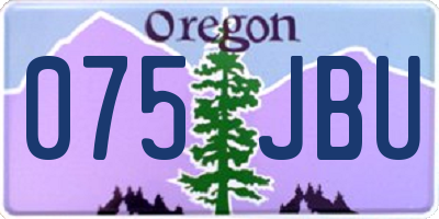 OR license plate 075JBU