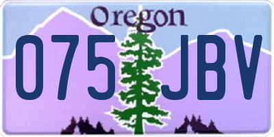 OR license plate 075JBV