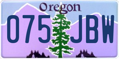 OR license plate 075JBW