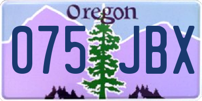 OR license plate 075JBX