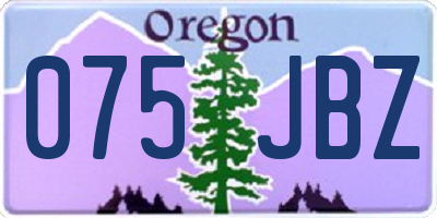 OR license plate 075JBZ
