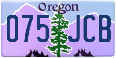 OR license plate 075JCB
