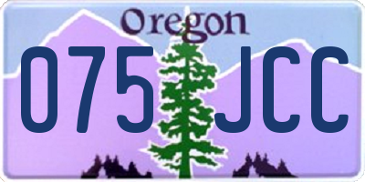 OR license plate 075JCC