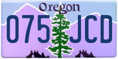 OR license plate 075JCD