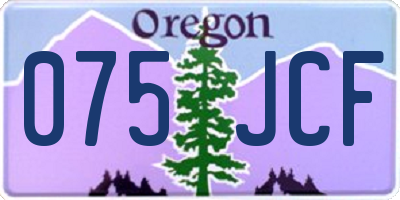 OR license plate 075JCF