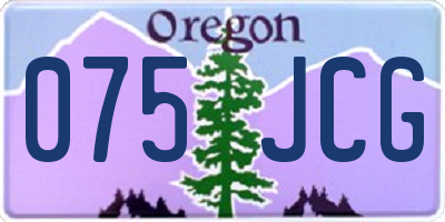 OR license plate 075JCG