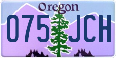 OR license plate 075JCH